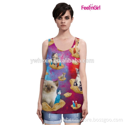 High Quality Breathable Eco-Friendly Print Tank Tops